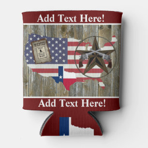 Porta-lata Símbolo de pistola de dueling estrela do Texas mai
