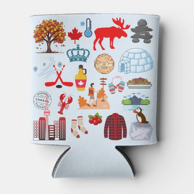Porta-lata Símbolos do Canadá (Frente)