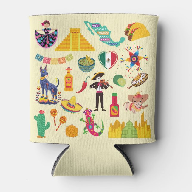 Porta-lata Símbolos do México (Frente)