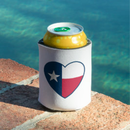 Porta-lata Símbolos do Texas, Bandeira do Texas, Coração