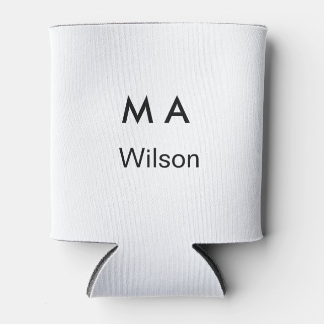 Porta-lata Simple monogram add your name letter man minimal   (Frente)