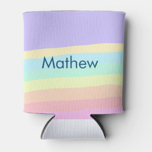 Porta-lata simples letra inicial monograma adicionar sua letr