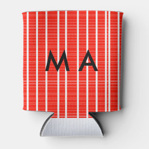 Porta-lata Simples monograma adicione seu nome com letra míni