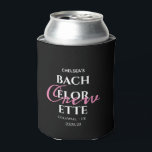 Porta-lata Simples Verão Black Bachelorette Crew Party<br><div class="desc">Simples Festa de Bachelorette Negra-Rosa-Rosa-Rosa-Cor-De-Feira Pode Mais Frio.</div>