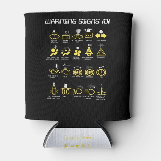 Porta-lata Sinais de aviso 101 (Frente)