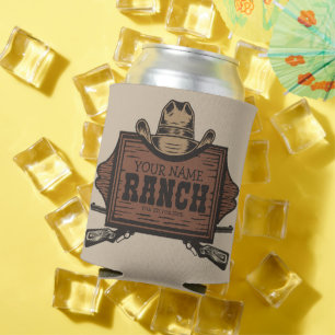 Porta-lata Sinal de Ranhura Ocidental do Cowboy Guns Western