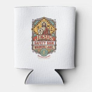 Porta-lata Sinal de Segurança Jesus Etiqueta de Aviso Sinal d