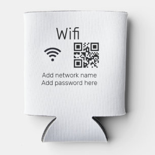 Porta-lata Sinal de senha Wifi adicionar código Q R aqui deta