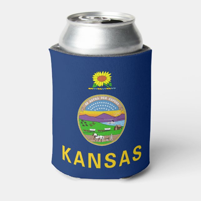 Porta-lata Sinalizador do Estado do Kansas (Can Back)