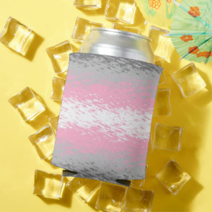 Porta-lata Sinalizador do Orgulho Demigirl abstrato