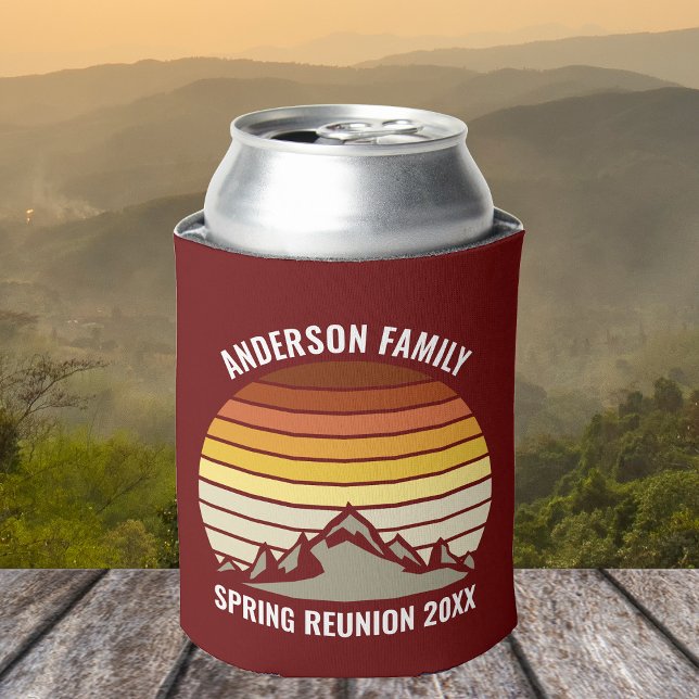 Porta-lata Sindicato Personalizado Da Família Sunset Mountain (Criador carregado)