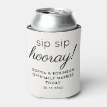 Sip Sip Hooray Casamento Favor De Branca Engraçado