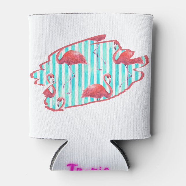 Porta-lata Sippin" Bonito: Flamingo Can Cooler (Frente)