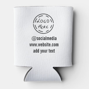 Porta-lata site de logotipo de adição de cores aquáticas p