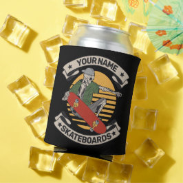 Porta-lata Skateboard Personalizada Pega Pele Prendendo Pele