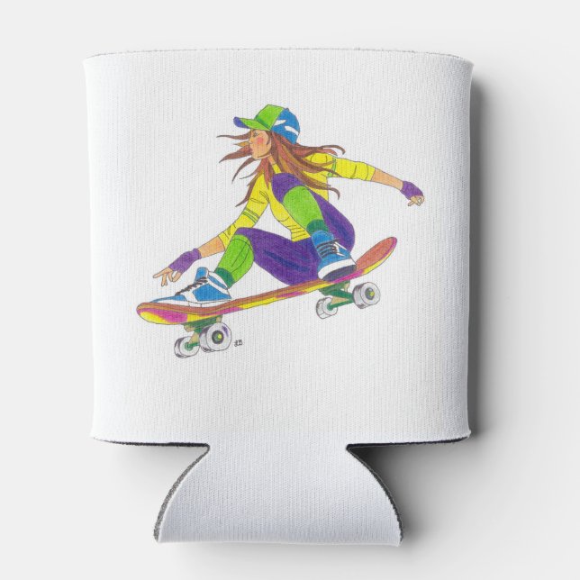 Porta-lata Skateboarder da Cooler Girl (Traseira)