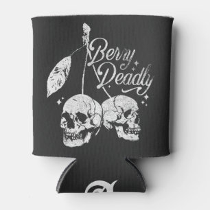 Porta-lata Skull Cherry Spooky and Sweet Gothic Halloween