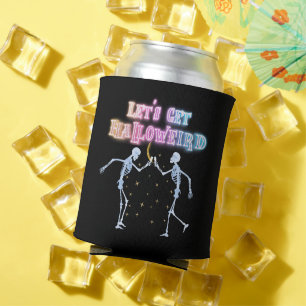 Porta-lata Skull Neon Halloween Halloweire Dançando Esqueleto