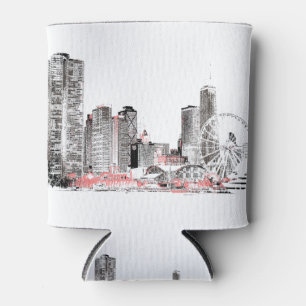 Porta-lata Skyline de Chicago moderna