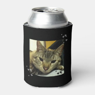 Porta-lata Sleepy Siamese Tabby Cat Can Cooler