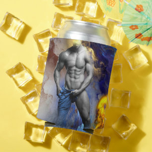 Porta-lata SlipperyJoe's Man Steamy shirtless abs sexpack