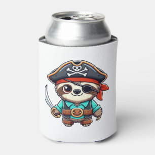 Porta-lata Sloth Halloween Pirate Kids Mulheres Homens Slodl