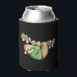 Porta-lata Sloth Santa Hat Christmas Xmas Holiday Family<br><div class="desc">Sloth Santa Hat Christmas Xmas Holiday Family</div>