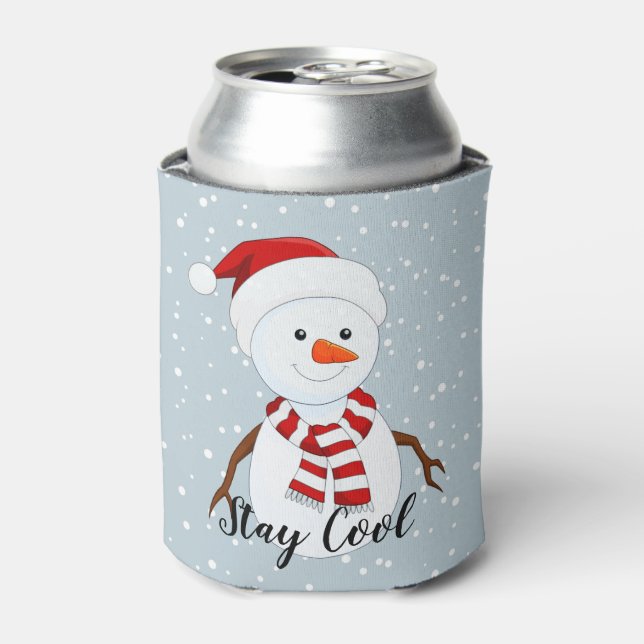 Porta-lata Snowman Design Can Cooler (Can Front)