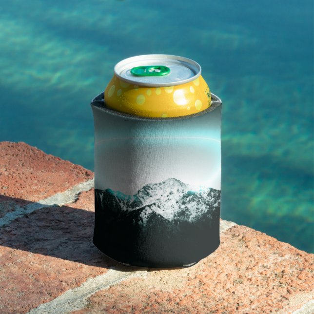 Porta-lata Snowy mountain mysterious blue neon light (Piscina in situ)