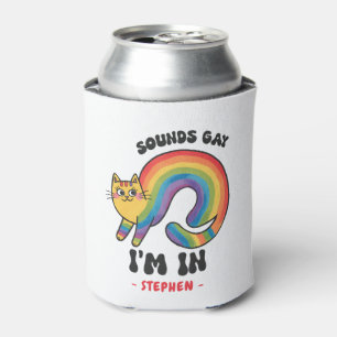 Porta-lata Soa Gay, estou dentro do Rainbow Cat LGBTQ Pride