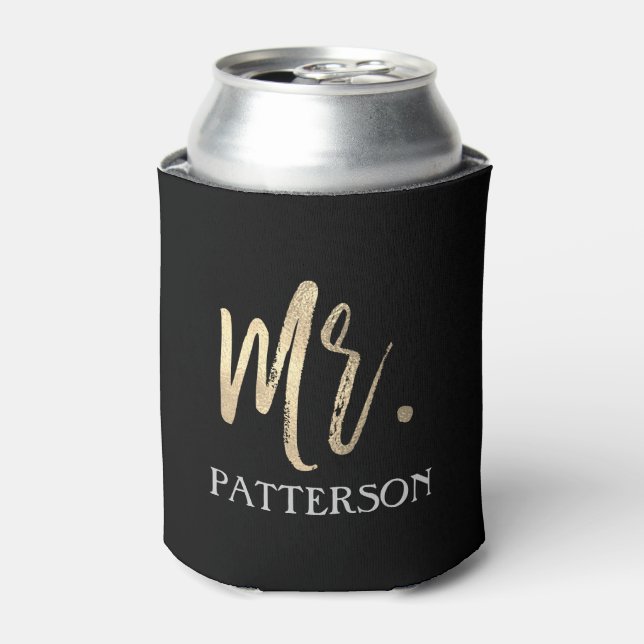 Porta-lata Sobrenome Gold Foil Can Cooler (Can Front)