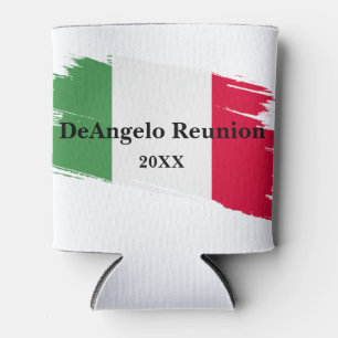Porta-lata Sobrenome Italiano Nome Bandeira Personalizada Cor