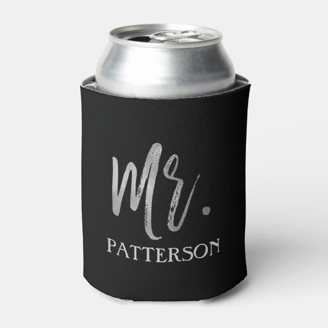 Porta-lata Sobrenome Silver Foil Can Cooler (Can Front)
