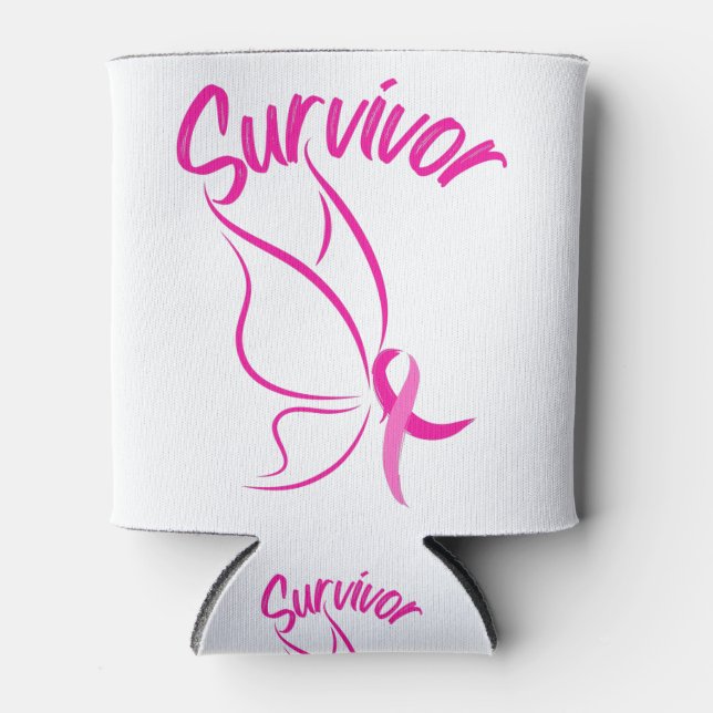 Porta-lata Sobrevivência do Câncer da Mama (Frente)