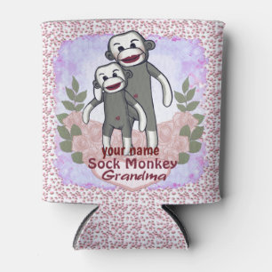 Porta-lata Sock Monkey Avó