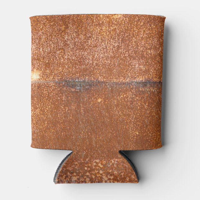 Porta-lata Soldados de metal velho, textura de ferrugem. (Frente)