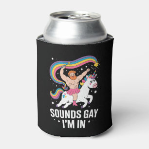 Porta-lata Som Gay Estou Em Homem Vestindo Saia Unicórnio LGB