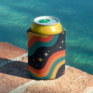 Porta-lata Sonho Cósmico Vintage Groovy Ondulado Retro dos An