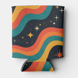 Porta-lata Sonho Cósmico Vintage Groovy Ondulado Retro dos An