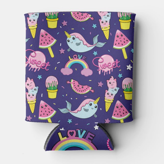 Porta-lata Sorvete: Bonito sem costura (Frente)