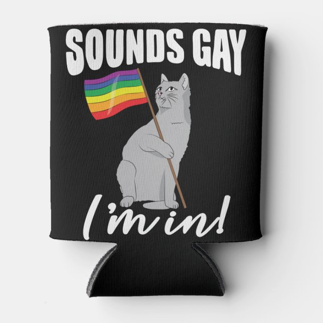 Porta-lata Sounds Gay I'm In Cat (Frente)