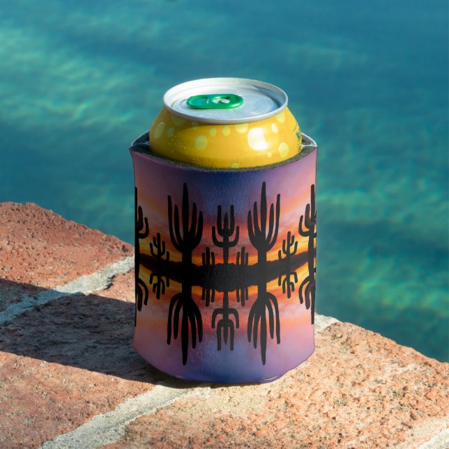 Porta-lata Southwestern Desert Landscape Cactus Sunrise Image (Piscina in situ)