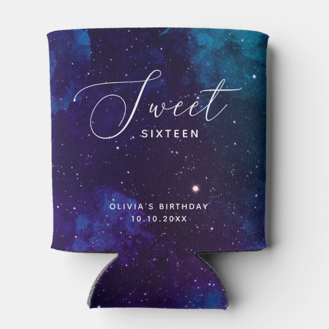 Porta-lata Space Sweet 16 | Cosmic Starry Night Sweet Sixteen (Traseira)