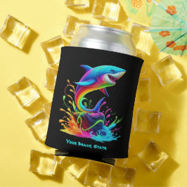 Porta-lata Splash Colorido de Tubarão