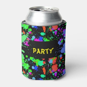 Porta-lata Splatter de néon da pintura