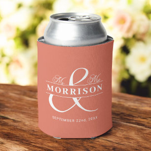 Porta-lata Sr. Terracotta Wedding Favor