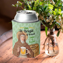 Porta-lata St. Brigid of Ireland and Her Barrel of Beer