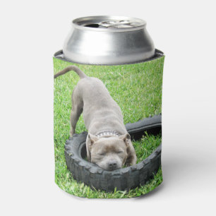 Porta-lata Staffy Brincando Com O Pneu,