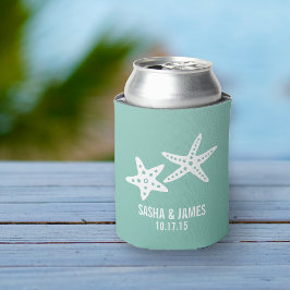 Porta-lata Starfish Aqua Personalizado Favor do Casamento