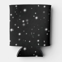 Porta-lata Starlight Sparkles Black and White Stars